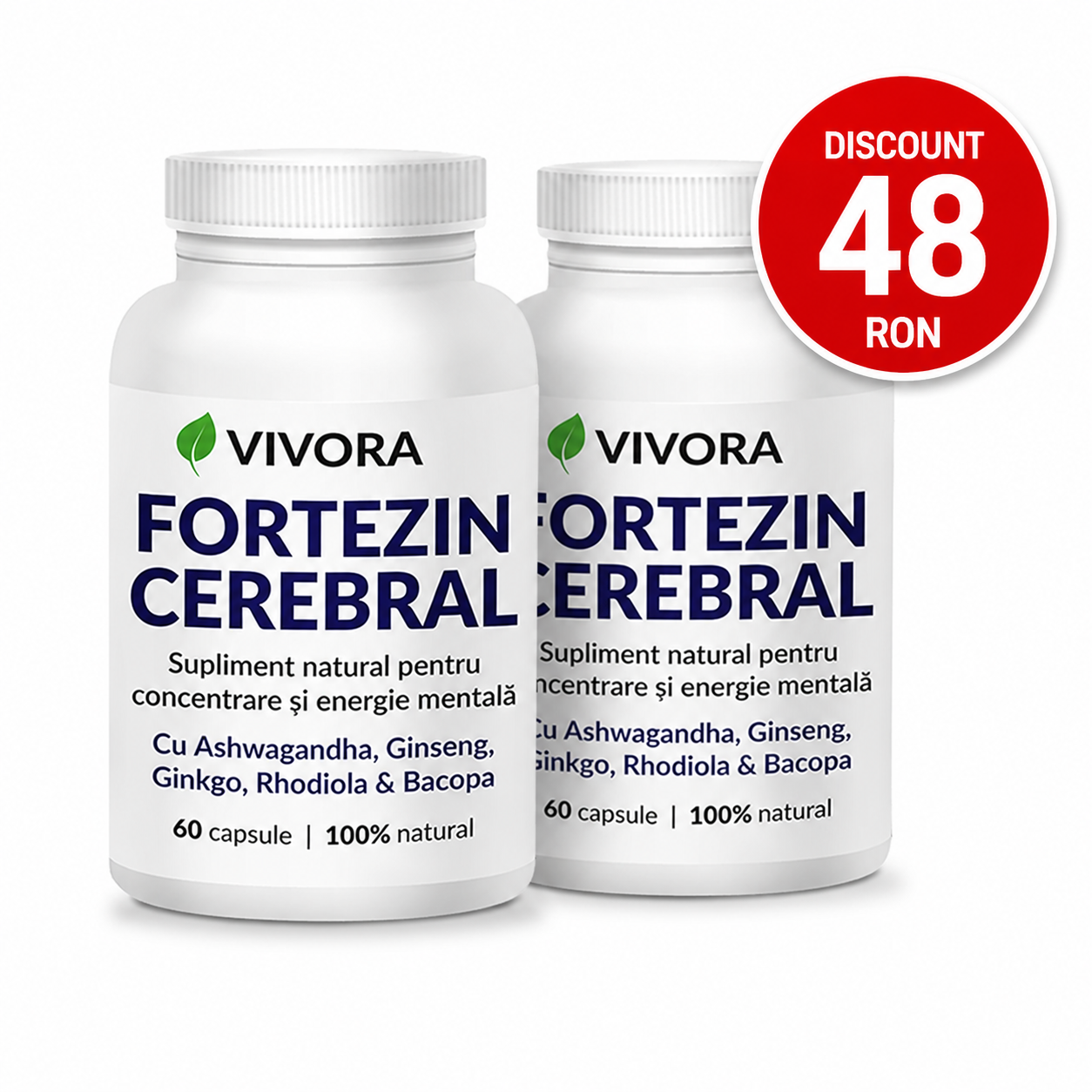 Pachet 2 flacoane (120 cps.) Fortezin Cerebral